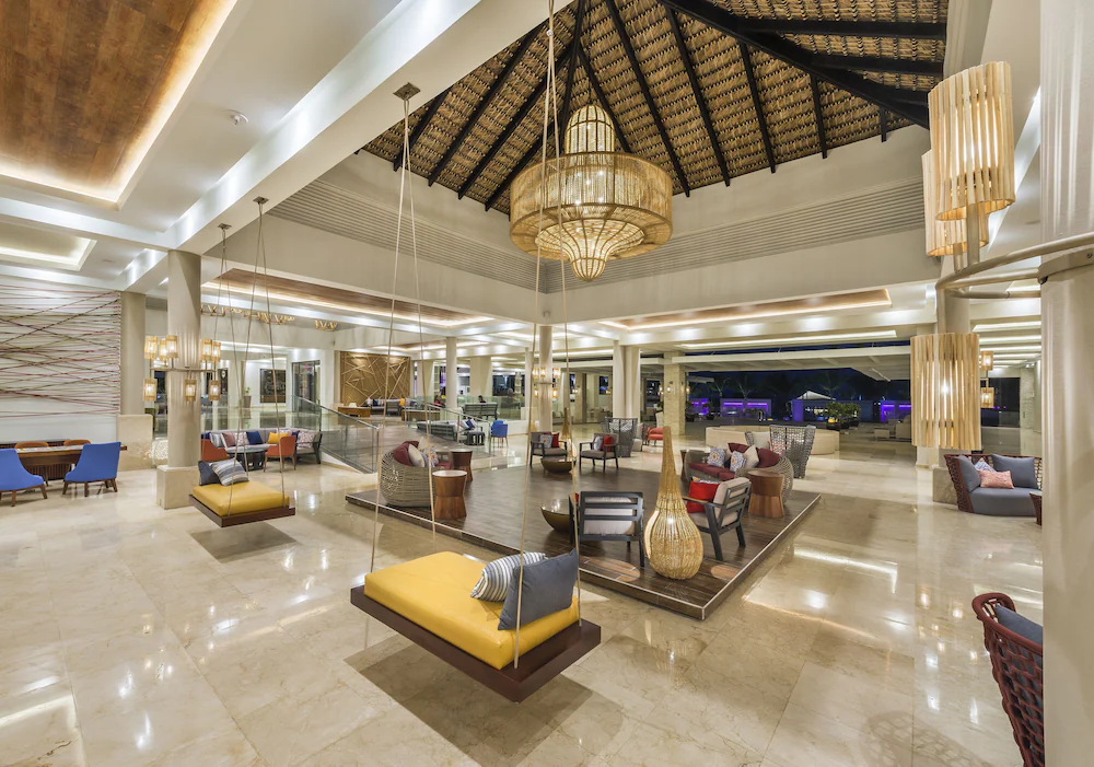 Resort lobby arrival